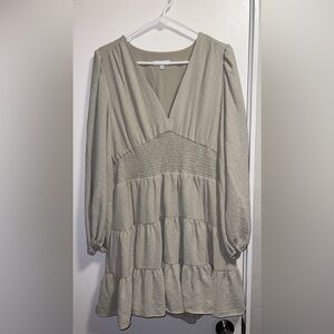 Gianni Bini Cream Green Short Dress